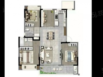 彰泰春岸雅筑3室2厅2卫