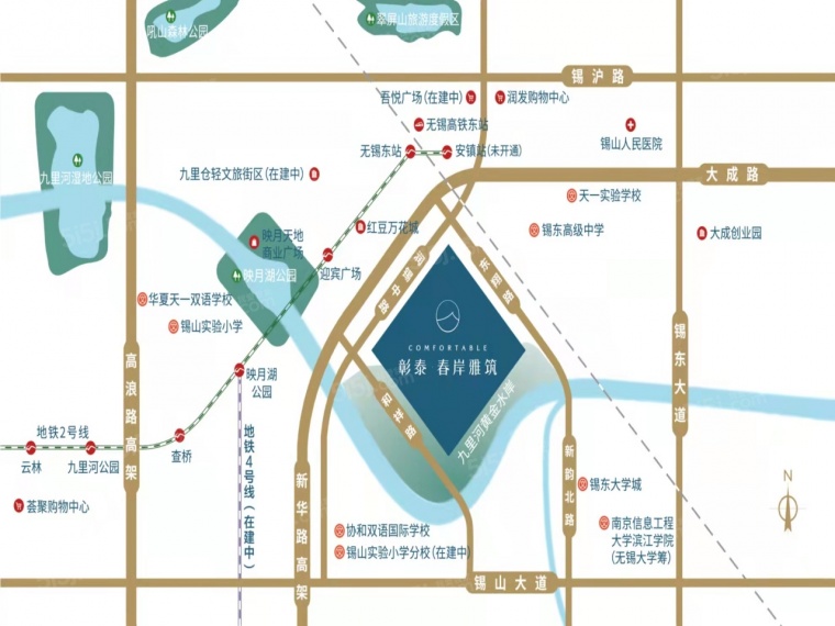 彰泰春岸雅筑区位图