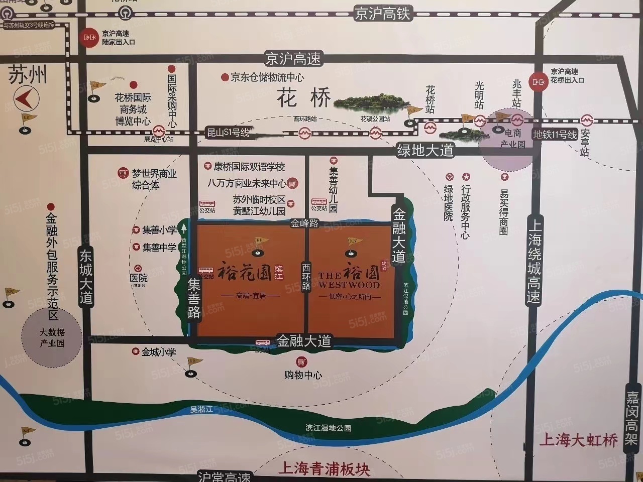 滨江裕花园区位图