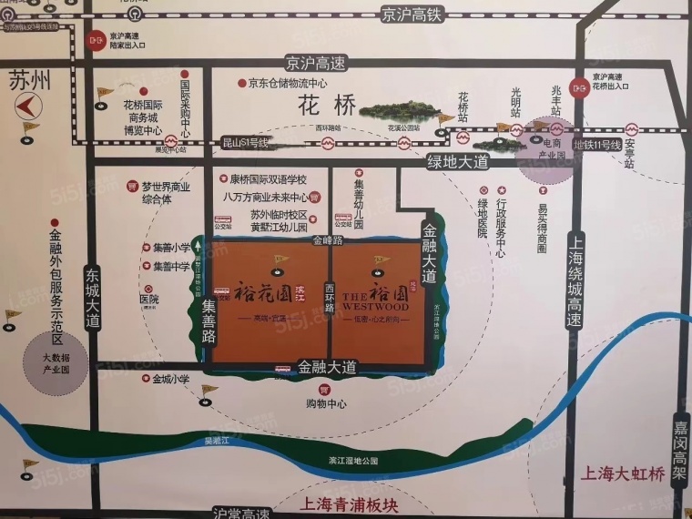 滨江裕花园区位图