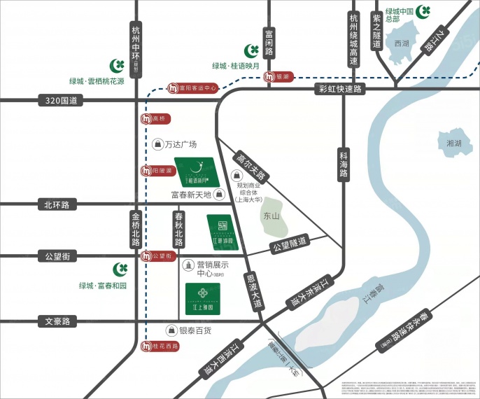 绿城江畔锦园区位图
