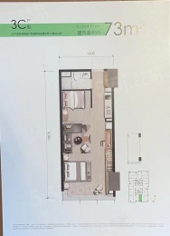 2室1厅1卫户型图