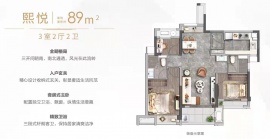 3室2厅2卫户型图