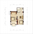 2室1厅1卫户型图