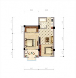 天目观山月2室1厅1卫