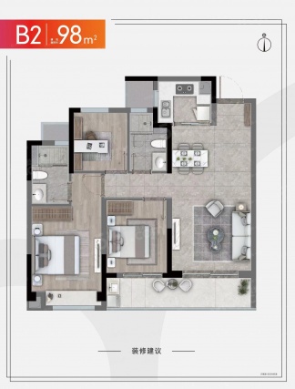 3室2厅2卫户型详情