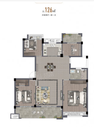 4室2厅1卫户型详情