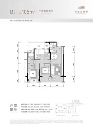 3室2厅2卫户型图