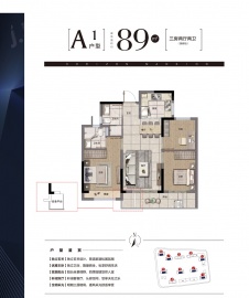 敏捷星著柏悦府3室2厅2卫