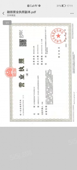 杭望云潮城开发商营业执照