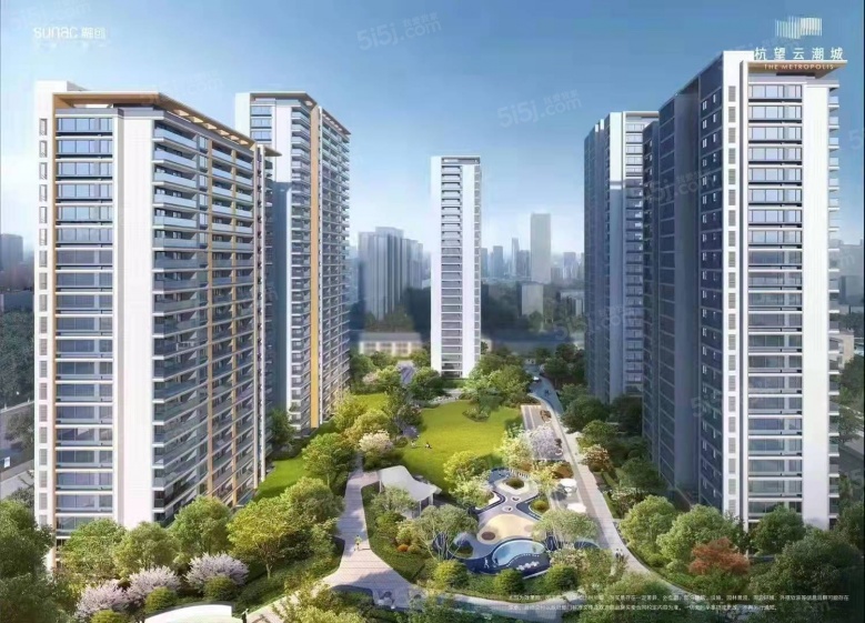 杭望云潮城实景图