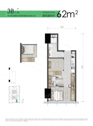 2室1厅1卫户型图