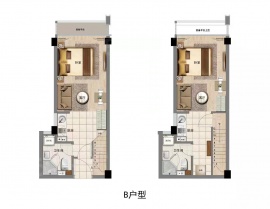 2室2厅2卫户型图