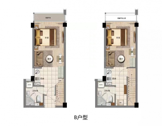 2室2厅2卫户型详情