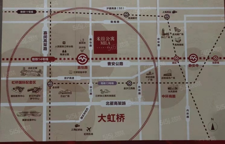 米拉公寓区位图