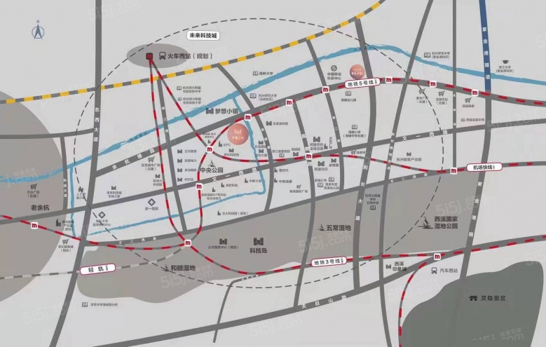 华夏之心公寓区位图