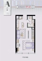 1室1厅1卫户型图