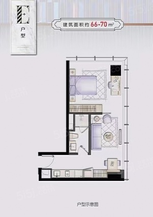 1室1厅1卫户型详情