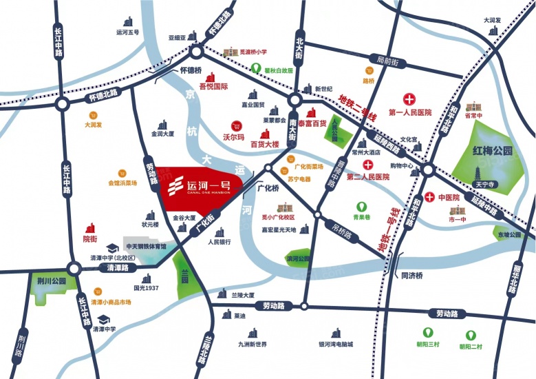 运河一号-华为区位图