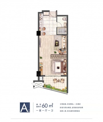 1室1厅1卫户型详情