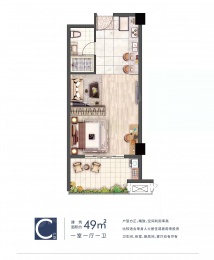 1室1厅1卫户型图