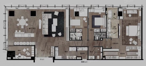 4室2厅4卫户型详情