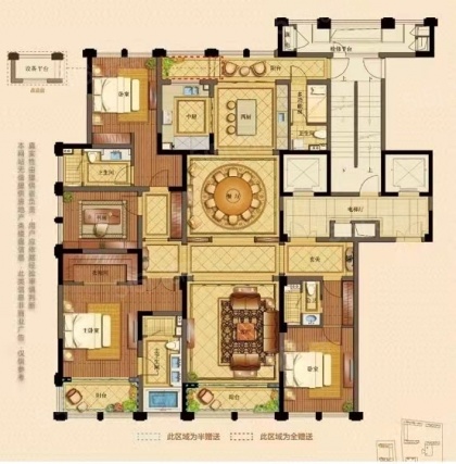 4室3厅4卫户型详情