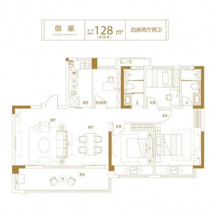 4室2厅2卫户型详情