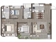 3室2厅2卫户型图