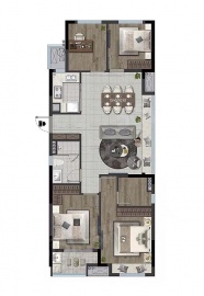 三迪雅颂美筑4室2厅1卫