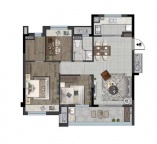 3室2厅1卫户型图