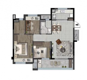 三迪雅颂美筑3室2厅1卫