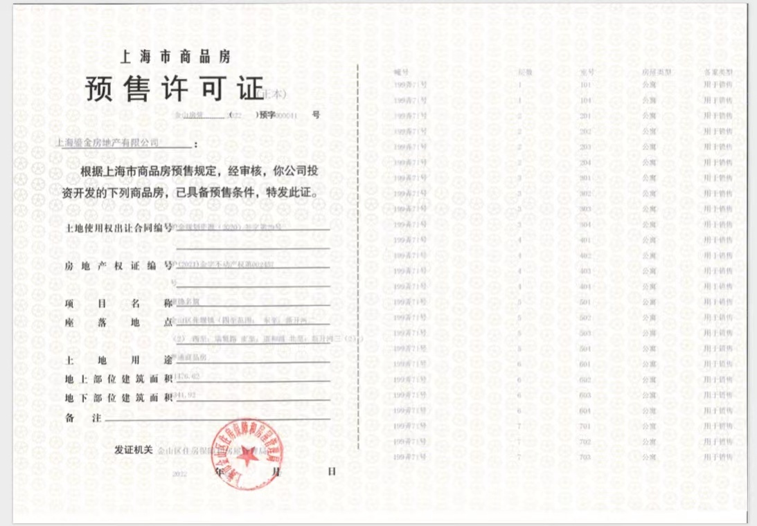 新华御著预售许可证