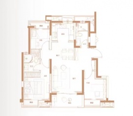 3室2厅2卫户型图