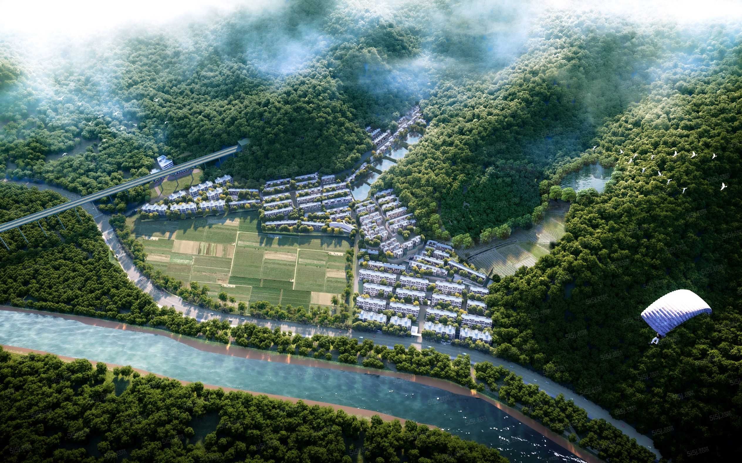 朗诗溪涧雅庐实景图