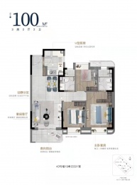 3室2厅2卫户型图