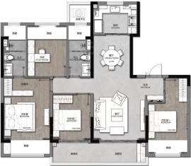 4室2厅2卫户型图