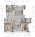 3室2厅2卫户型图