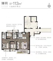 3室2厅2卫户型图