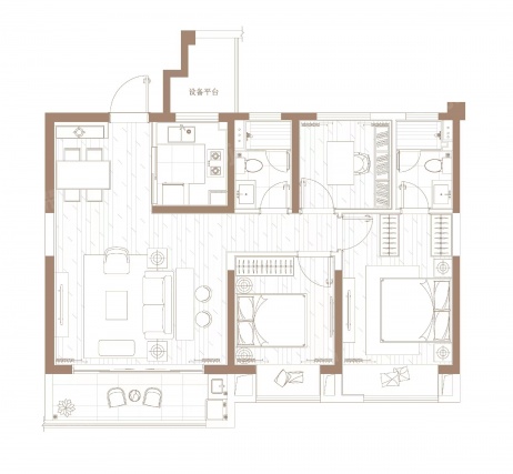 3室2厅2卫户型详情