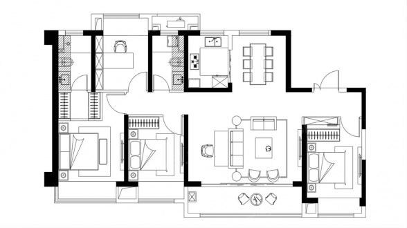 4室2厅2卫户型详情