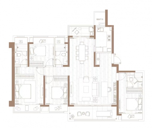 4室2厅3卫户型详情