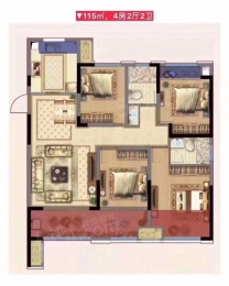 3室2厅2卫户型图