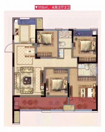 3室2厅2卫户型详情