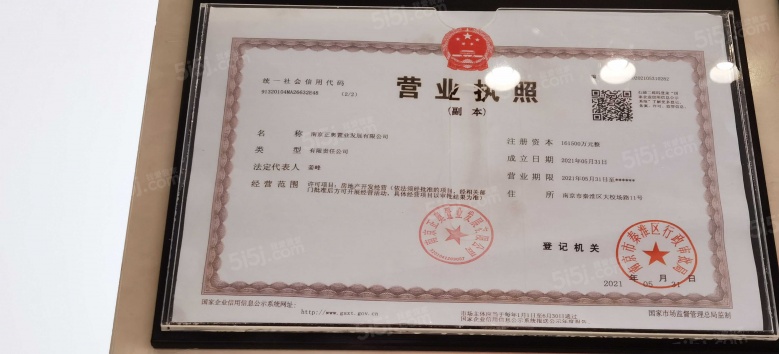 南宸紫阙开发商营业执照