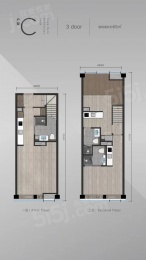 2室2厅2卫户型图