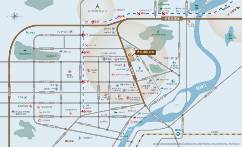 大华峰汇华城区位图