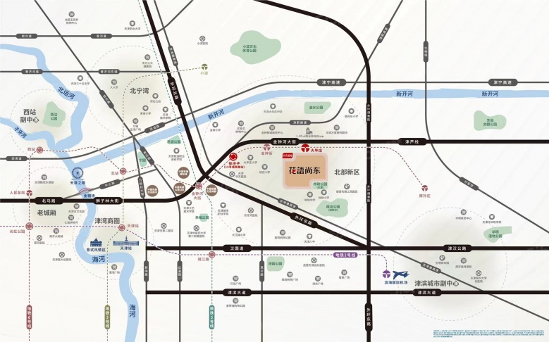 中铁建花语尚东区位图