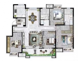 4室2厅2卫户型图