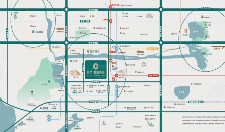 香江翡翠天辰区位图